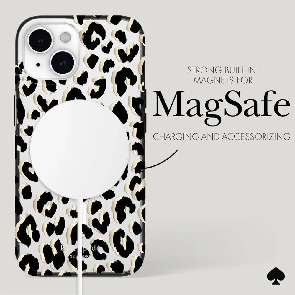 Kate Spade Leopard Print Case for iPhone 14 Pro Max - Picture 2 of 5